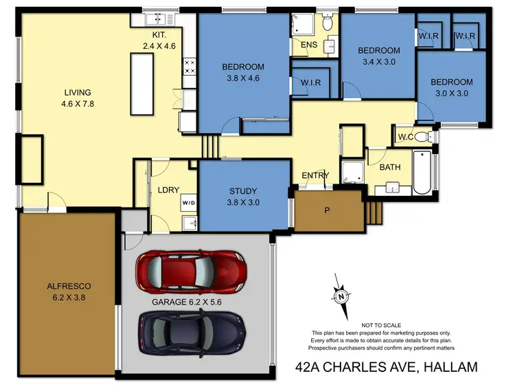 Floorplan of Homely unit listing, 42A Charles Avenue, Hallam VIC 3803