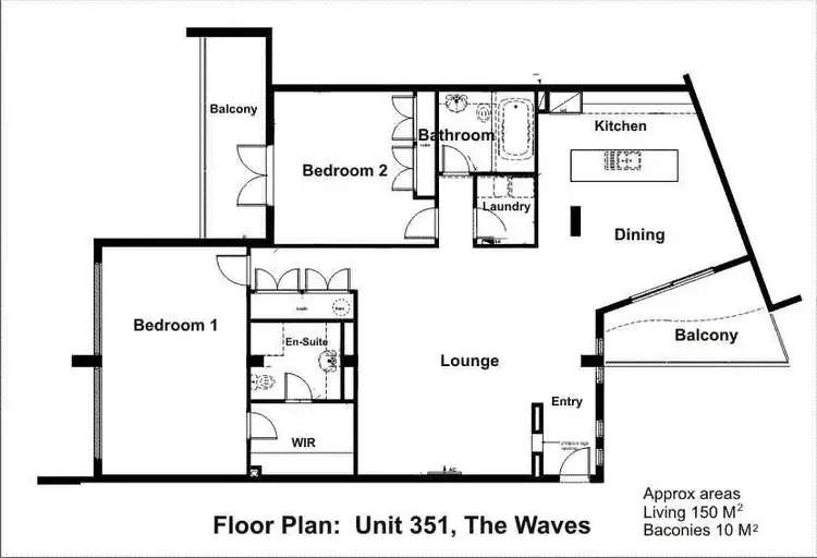 Floorplan of Homely apartment listing, 351/1 Findlay Street, Cowes VIC 3922