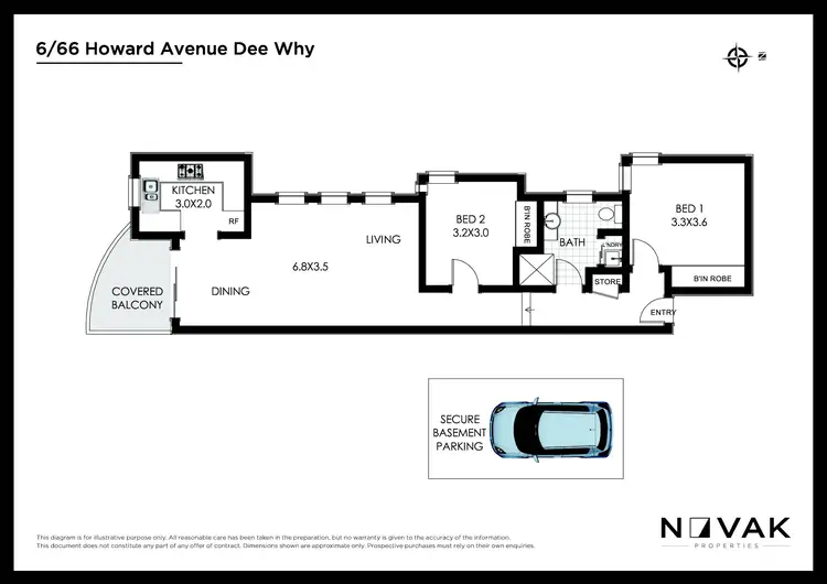 Floorplan of Homely apartment listing, 6/66 Howard Avenue, Dee Why NSW 2099