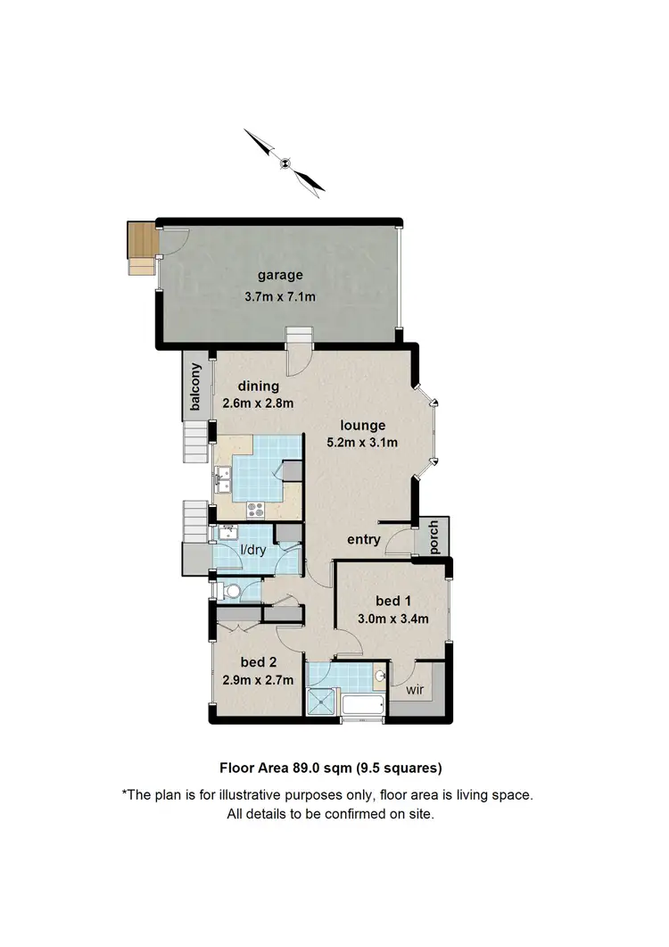Floorplan of Homely unit listing, 1/90-92 Maroondah Highway, Healesville VIC 3777