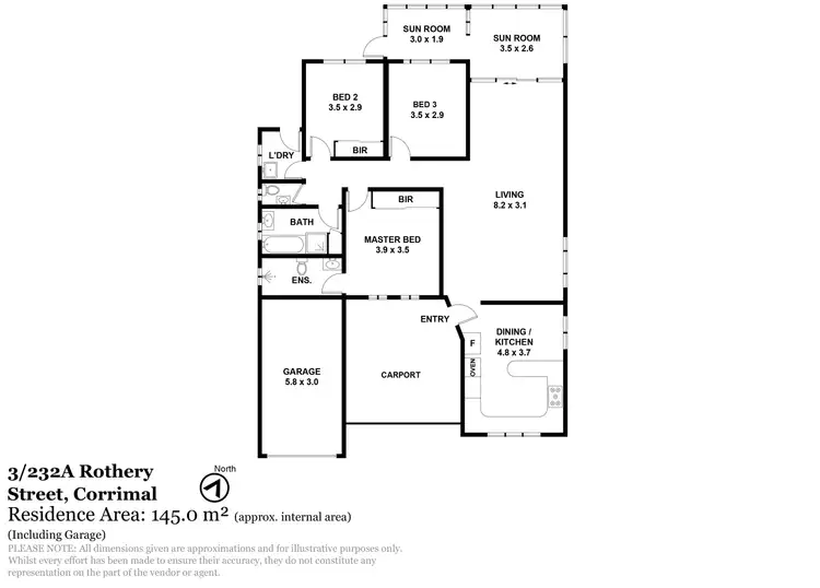 Floorplan of Homely villa listing, 3/232A Rothery Street, Corrimal NSW 2518