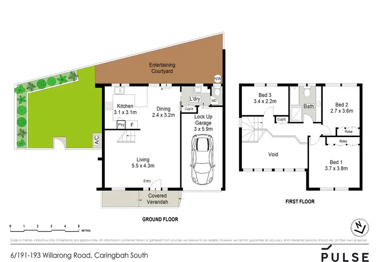 Floorplan of Homely townhouse listing, 6/191-193 Willarong Road, Caringbah NSW 2229