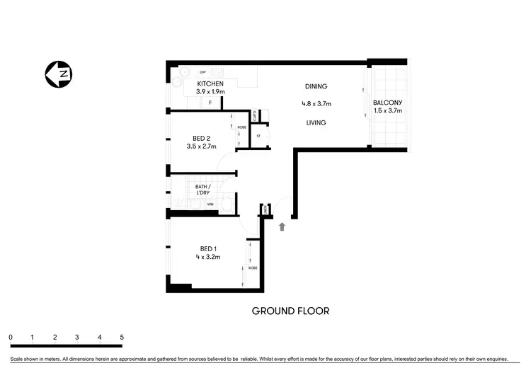 Floorplan of Homely apartment listing, 6/441 Alfred Street North, Neutral Bay NSW 2089