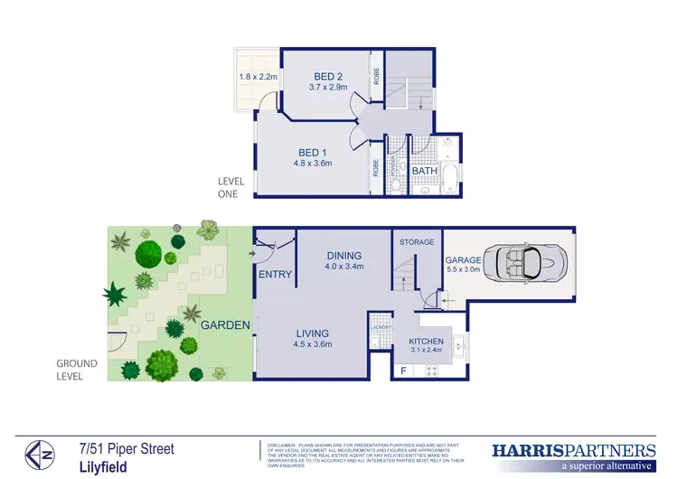 Floorplan of Homely townhouse listing, 7/51 Piper Street, Lilyfield NSW 2040
