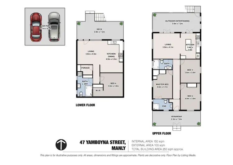 Floorplan of Homely house listing, 47 Yamboyna Street, Manly QLD 4179