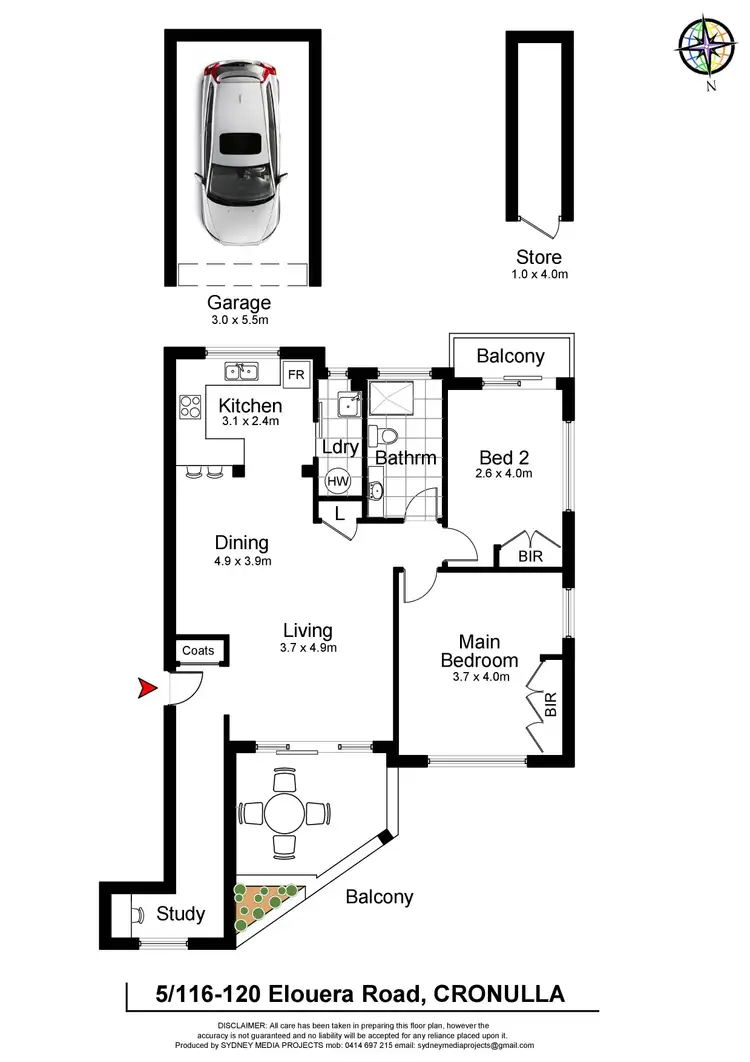 Floorplan of Homely unit listing, 5/116-120 Elouera Road, Cronulla NSW 2230