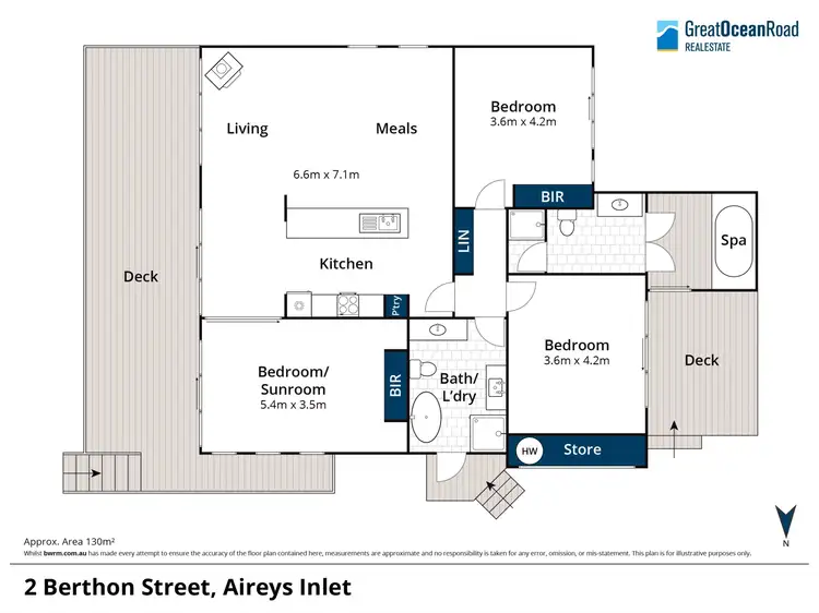 Floorplan of Homely house listing, 2 Berthon Street, Aireys Inlet VIC 3231