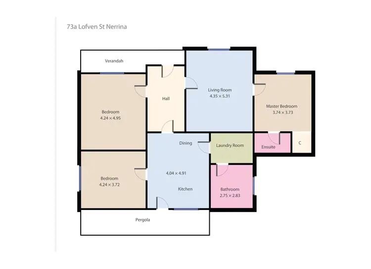 Floorplan of Homely house listing, 73A Lofven Street, Nerrina VIC 3350
