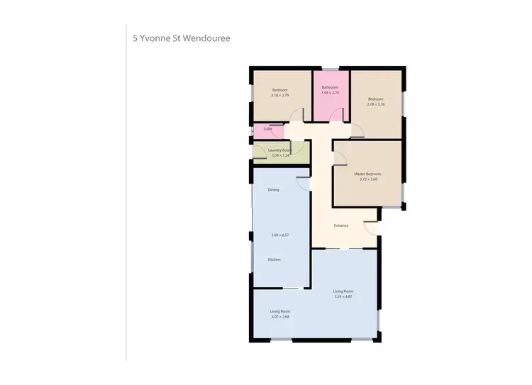 Floorplan of Homely house listing, 5 Yvonne Street, Wendouree VIC 3355