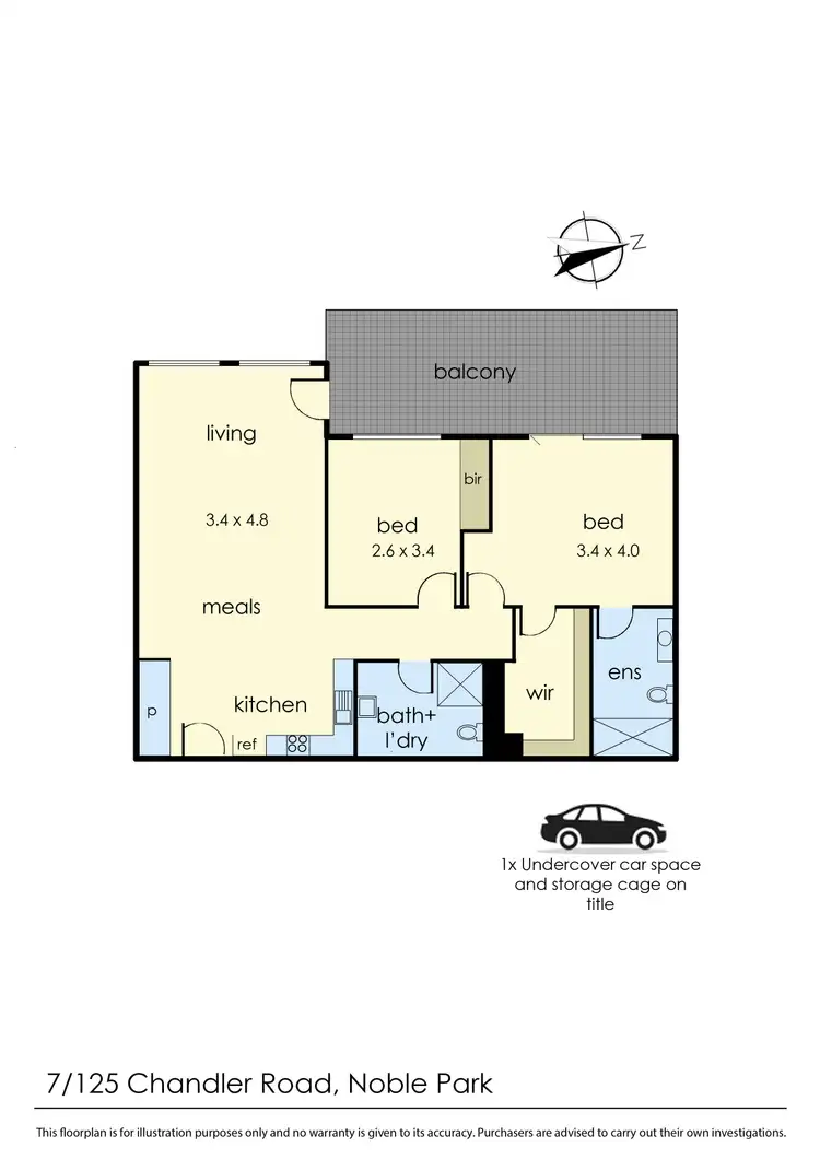 Floorplan of Homely apartment listing, 7/125 Chandler Road, Noble Park VIC 3174
