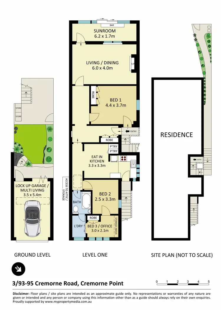Floorplan of Homely apartment listing, 3/93-95 Cremorne Road, Cremorne Point NSW 2090