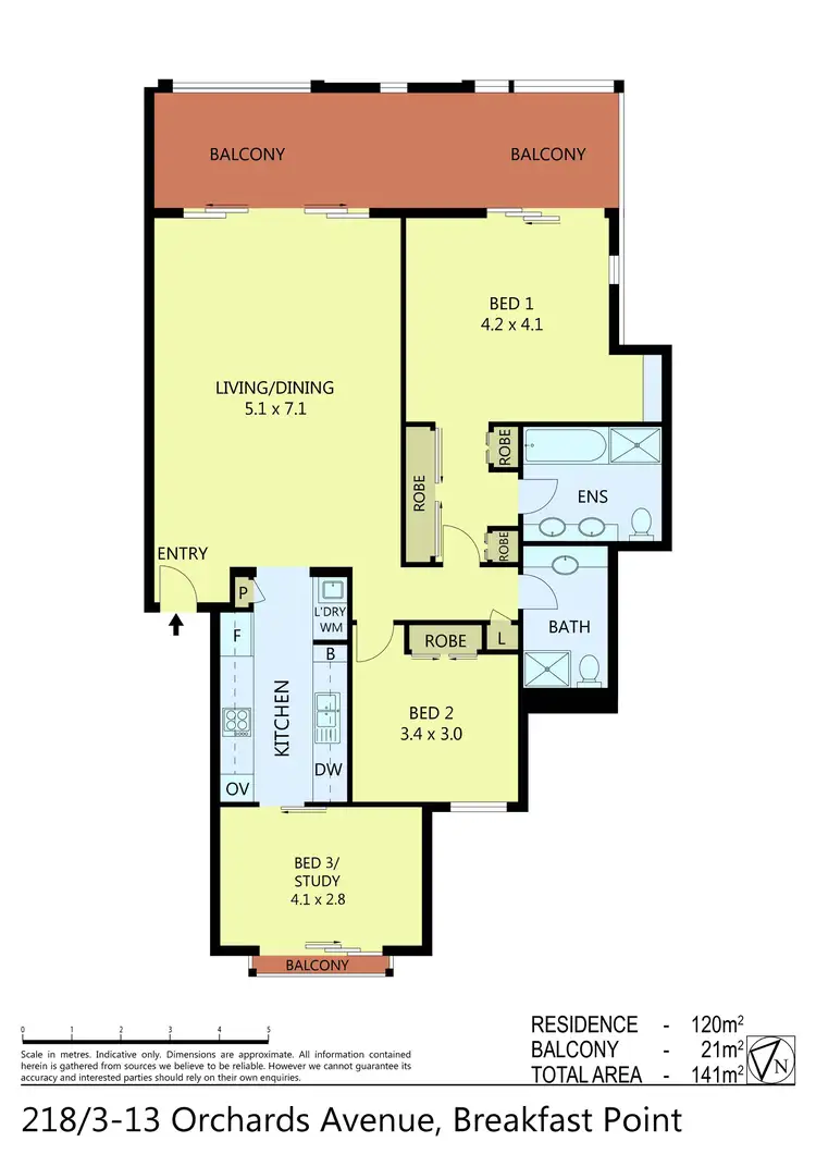 Floorplan of Homely apartment listing, 218/3-13 Orchards Avenue, Breakfast Point NSW 2137