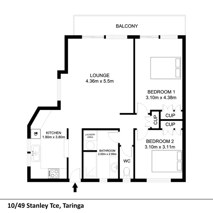 Floorplan of Homely unit listing, 10/49 Stanley Terrace, Taringa QLD 4068