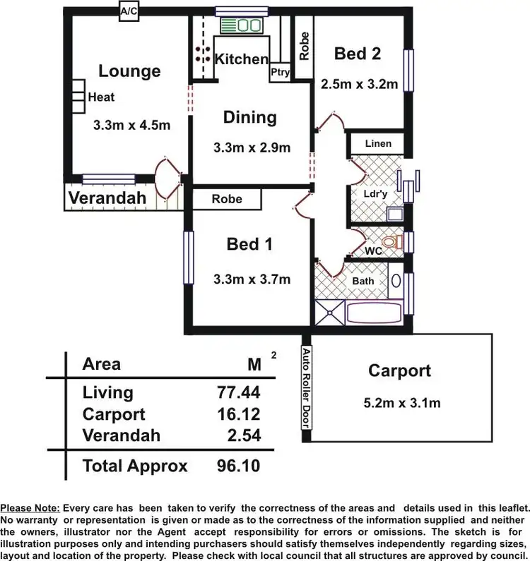 Floorplan of Homely unit listing, 7/26 Malaga Crescent, Wynn Vale SA 5127