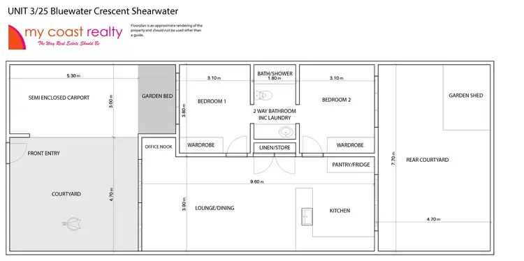 Floorplan of Homely unit listing, 3/25-27 Bluewater Crescent, Shearwater TAS 7307