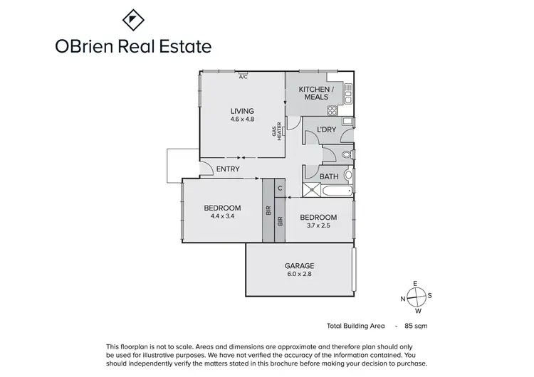 Floorplan of Homely unit listing, 1/184 Wickham Road, Highett VIC 3190