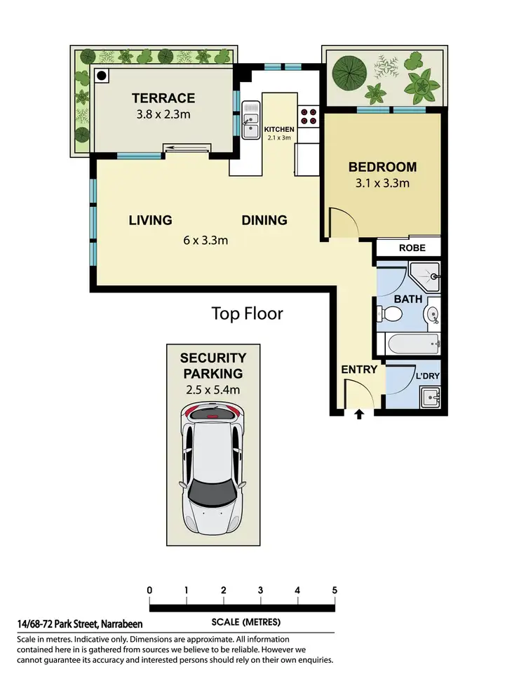 Floorplan of Homely apartment listing, 14/68-72 Park Street, Narrabeen NSW 2101