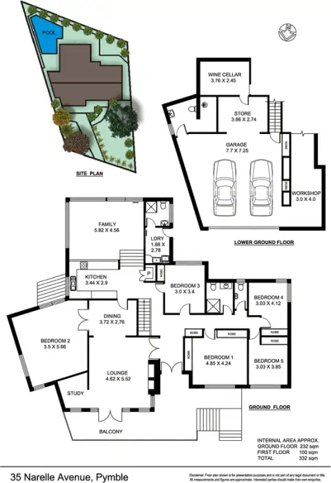 Floorplan of Homely house listing, 35 Narelle Avenue, Pymble NSW 2073