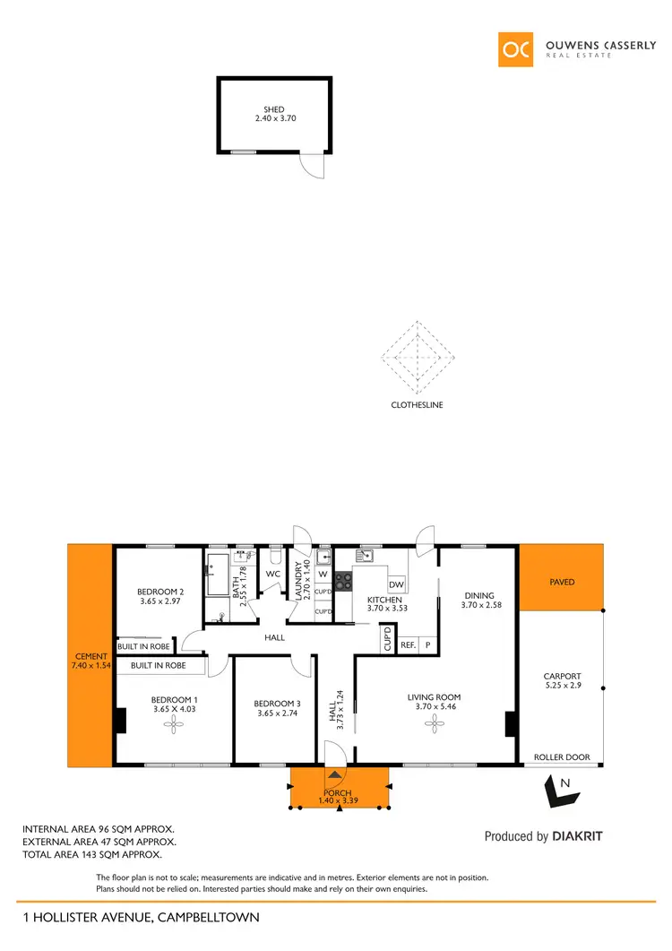 Floorplan of Homely house listing, 1 Hollister Avenue, Campbelltown SA 5074