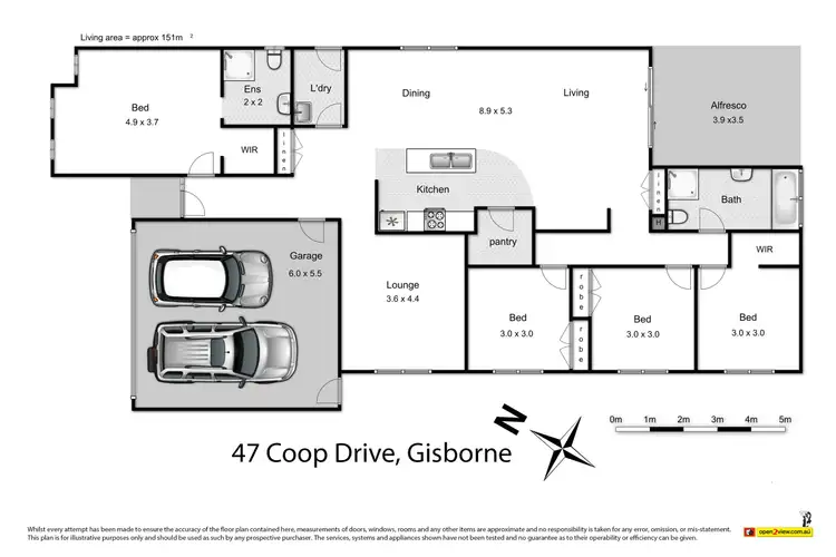 Floorplan of Homely house listing, 47b Coop Drive, Gisborne VIC 3437