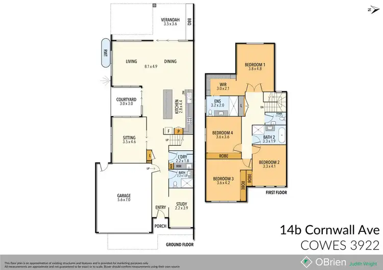 Floorplan of Homely house listing, 14B Cornwall Avenue, Cowes VIC 3922