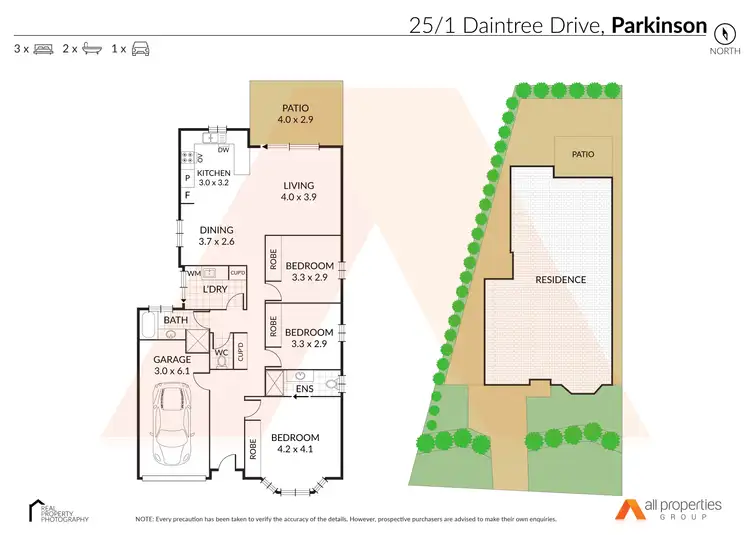 Floorplan of Homely villa listing, 25/1 Daintree Drive, Parkinson QLD 4115