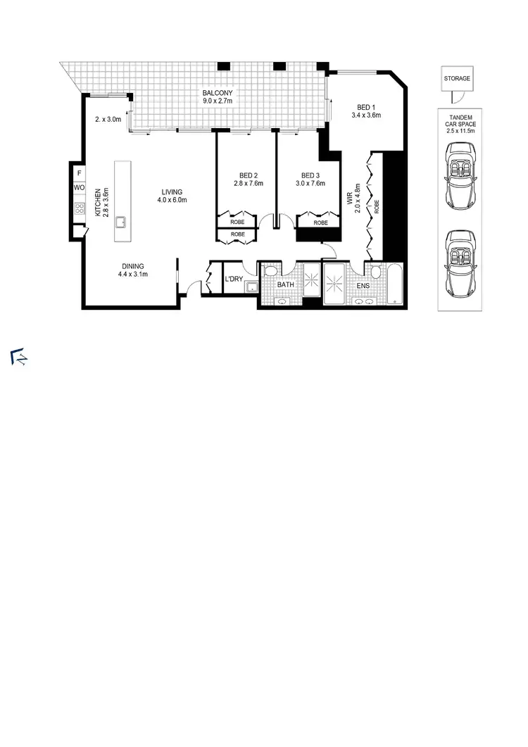 Floorplan of Homely apartment listing, 102/15 Pirrama Road, Pyrmont NSW 2009