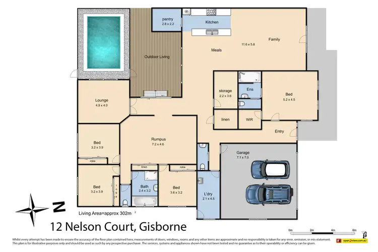 Floorplan of Homely house listing, 12 Nelson Court, Gisborne VIC 3437