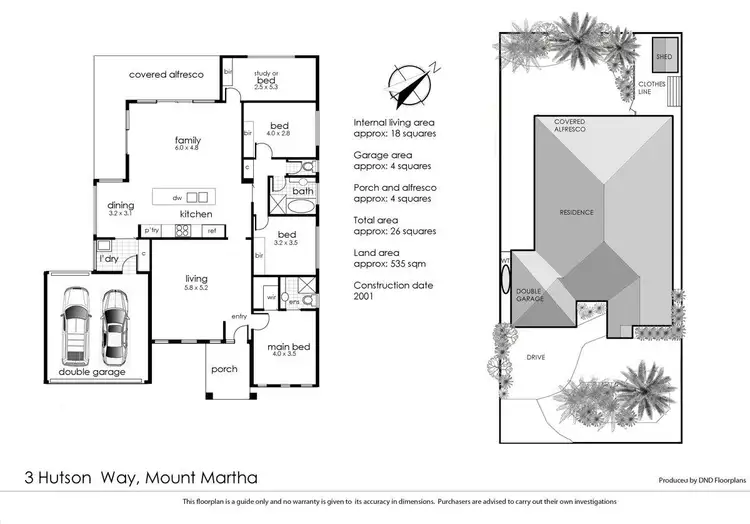 Floorplan of Homely house listing, 3 Hutson Way, Mount Martha VIC 3934