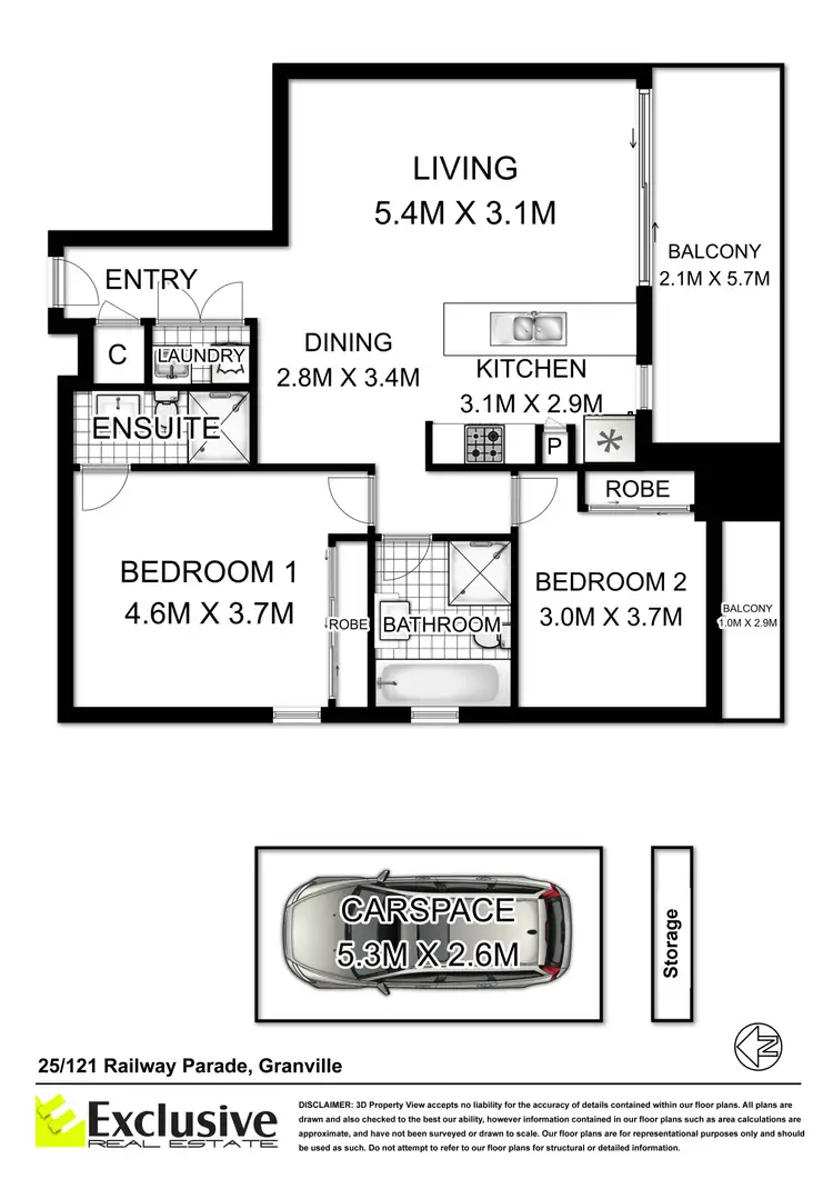 Floorplan of Homely apartment listing, 25/121-127 Railway Parade, Granville NSW 2142