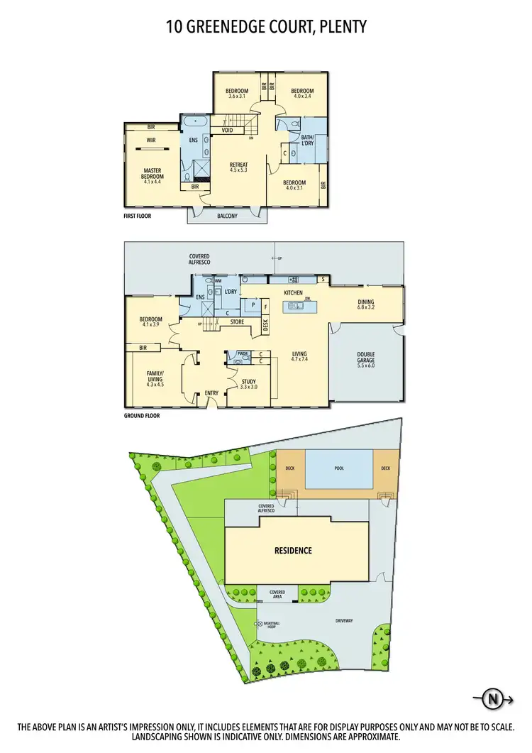 Floorplan of Homely house listing, 10 Greenedge Court, Plenty VIC 3090