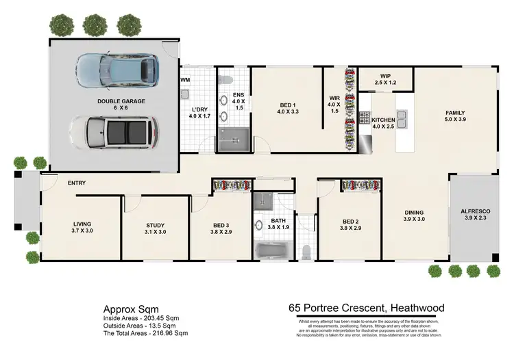 Floorplan of Homely house listing, 65 Portree Crescent, Heathwood QLD 4110