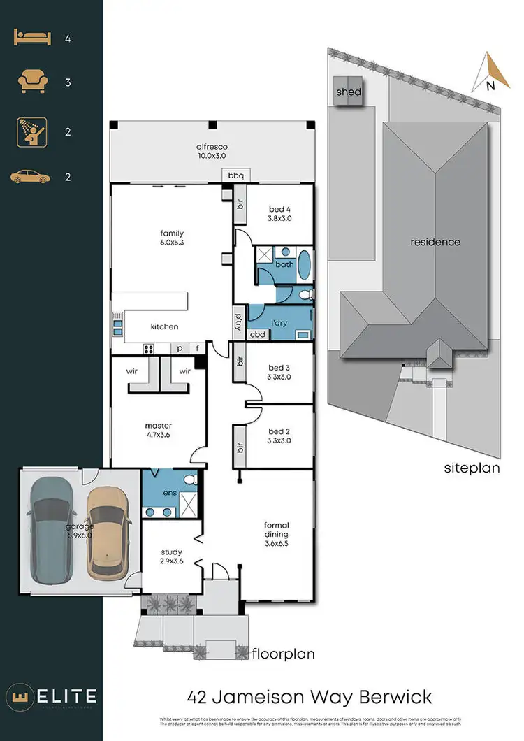 Floorplan of Homely house listing, 42 Jamieson Way, Berwick VIC 3806