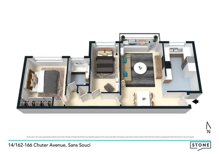 Floorplan of Homely apartment listing, 14/162-166 Chuter Avenue, Sans Souci NSW 2219
