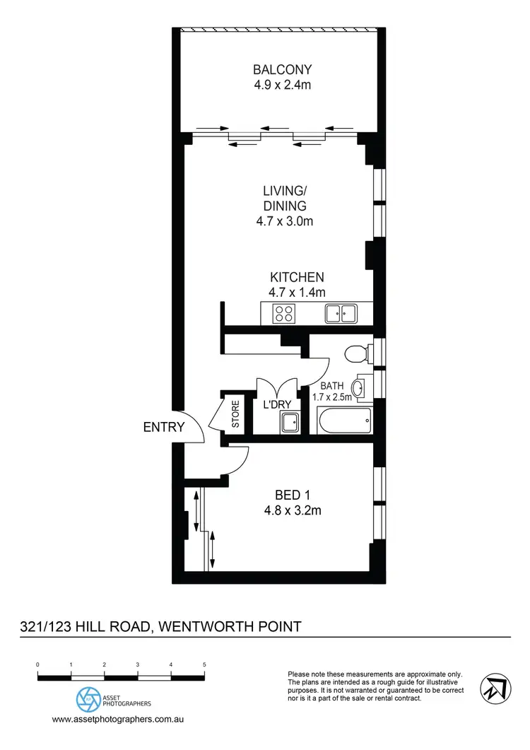 Floorplan of Homely apartment listing, 321/23 Hill Road, Wentworth Point NSW 2127