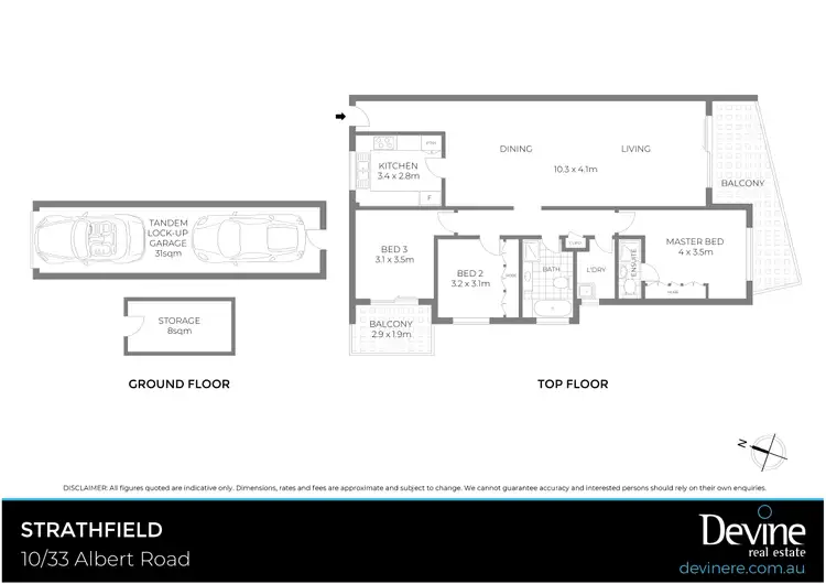 Floorplan of Homely apartment listing, 10/33 Albert Road, Strathfield NSW 2135