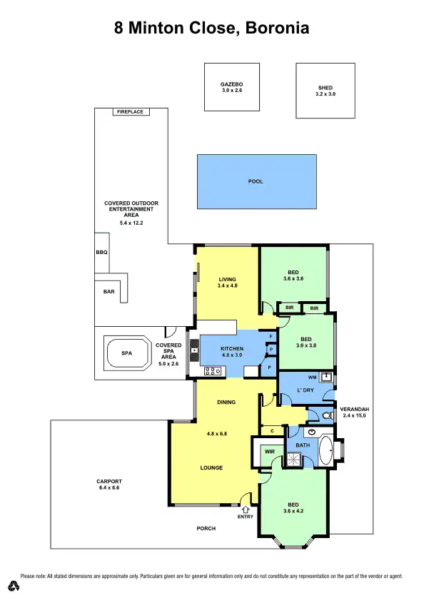 Floorplan of Homely house listing, 8 Minton Close, Boronia VIC 3155