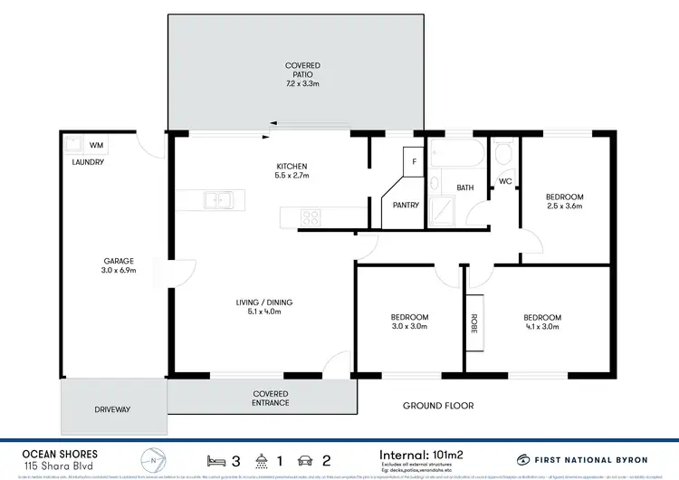 Floorplan of Homely house listing, 115 Shara Boulevard, Ocean Shores NSW 2483