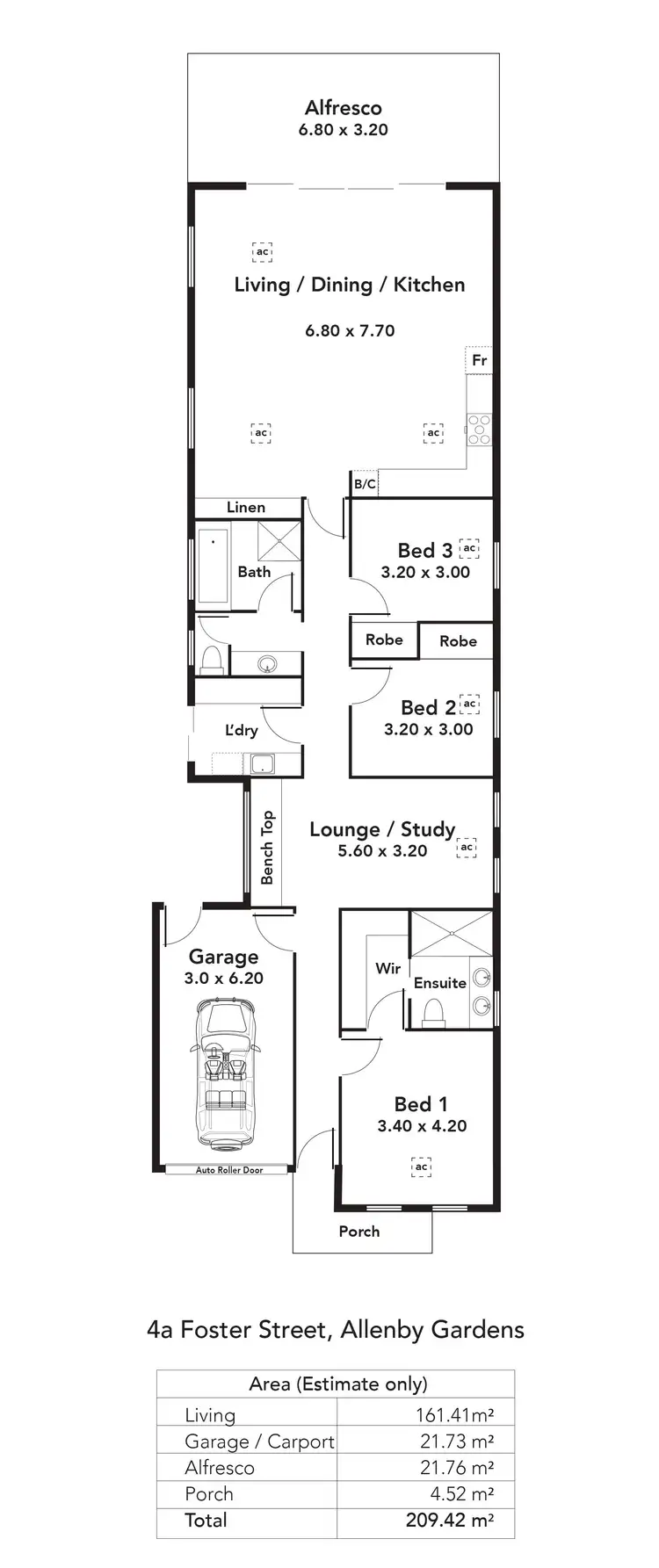 Floorplan of Homely house listing, 4A Foster Street, Allenby Gardens SA 5009