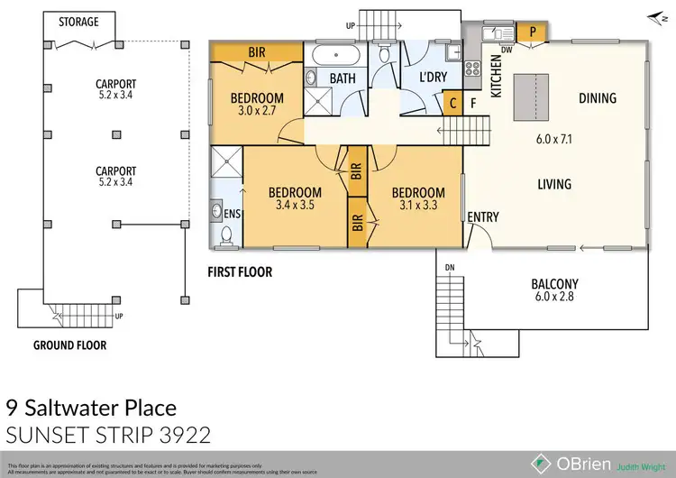 Floorplan of Homely house listing, 9 Saltwater Place, Sunset Strip VIC 3922