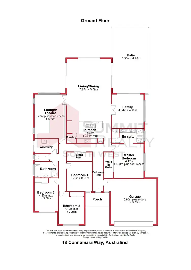 Floorplan of Homely house listing, 18 Connemara Way, Australind WA 6233