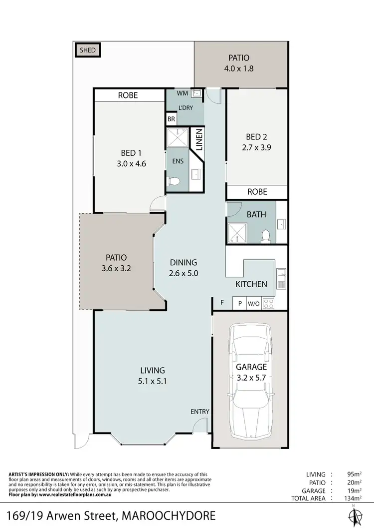 Floorplan of Homely unit listing, 169/19 Arwen Street, Maroochydore QLD 4558