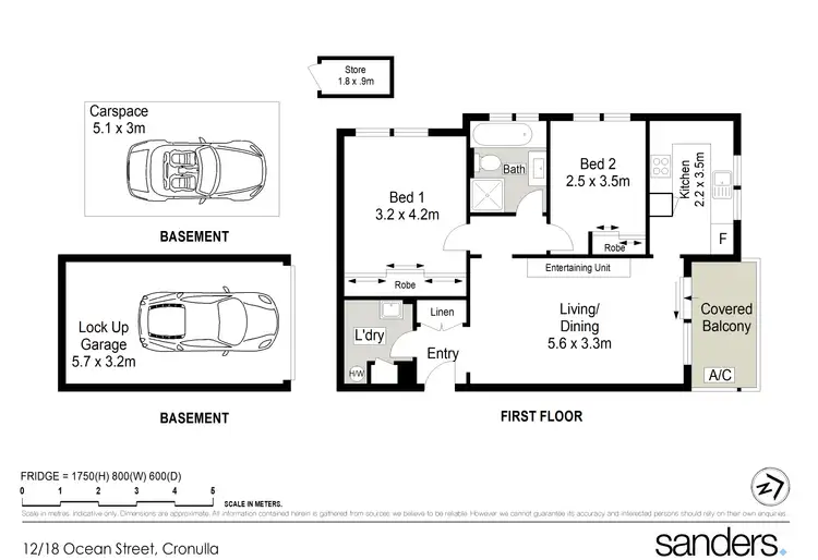 Floorplan of Homely apartment listing, 12/18-22 Ocean Street, Cronulla NSW 2230