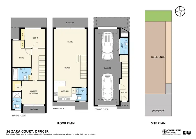 Floorplan of Homely house listing, 16 Zara Court, Officer VIC 3809