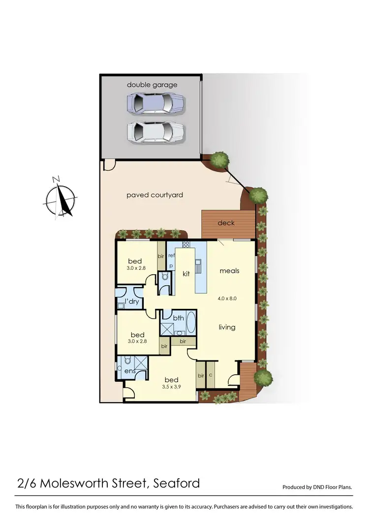 Floorplan of Homely unit listing, 2/6 Molesworth Street, Seaford VIC 3198