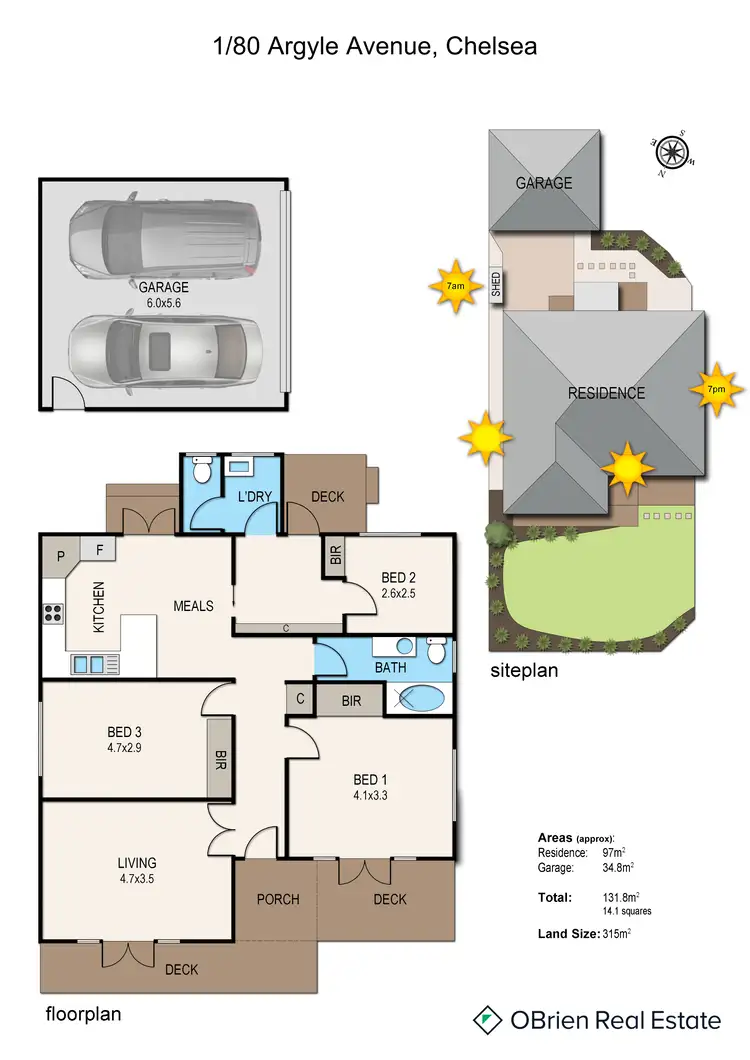 Floorplan of Homely unit listing, 1/80 Argyle Avenue, Chelsea VIC 3196