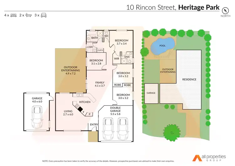 Floorplan of Homely house listing, 10 Rincon Street, Heritage Park QLD 4118