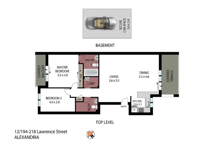 Floorplan of Homely apartment listing, 12/194-218 Lawrence Street, Alexandria NSW 2015