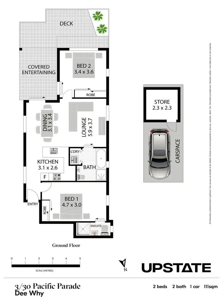 Floorplan of Homely unit listing, 3/30 Pacific Parade, Dee Why NSW 2099