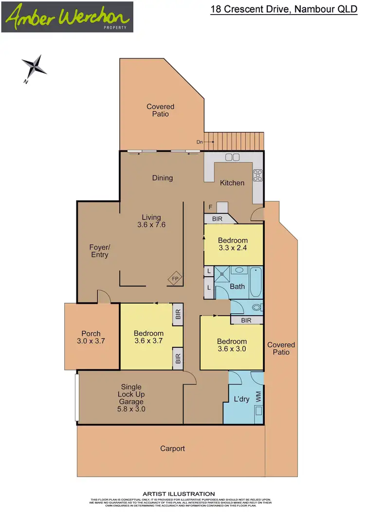 Floorplan of Homely house listing, 18 Crescent Drive, Nambour QLD 4560